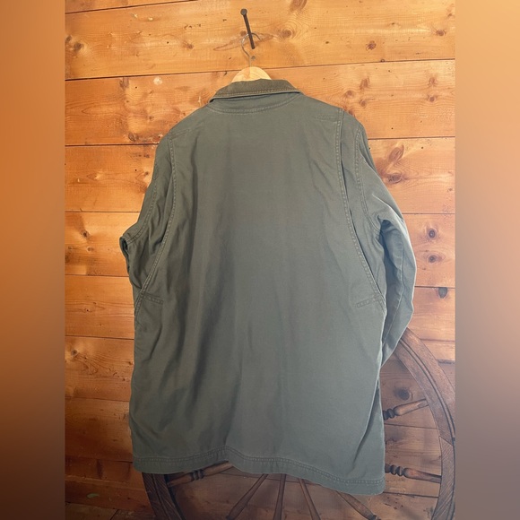 LL Bean Barn Jacket Corduroy Olive - Picture 3 of 6